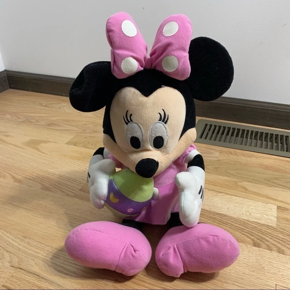 Minnie Mouse Easter Egg Plush Stuffed Animal Disney Pink Kids Toy